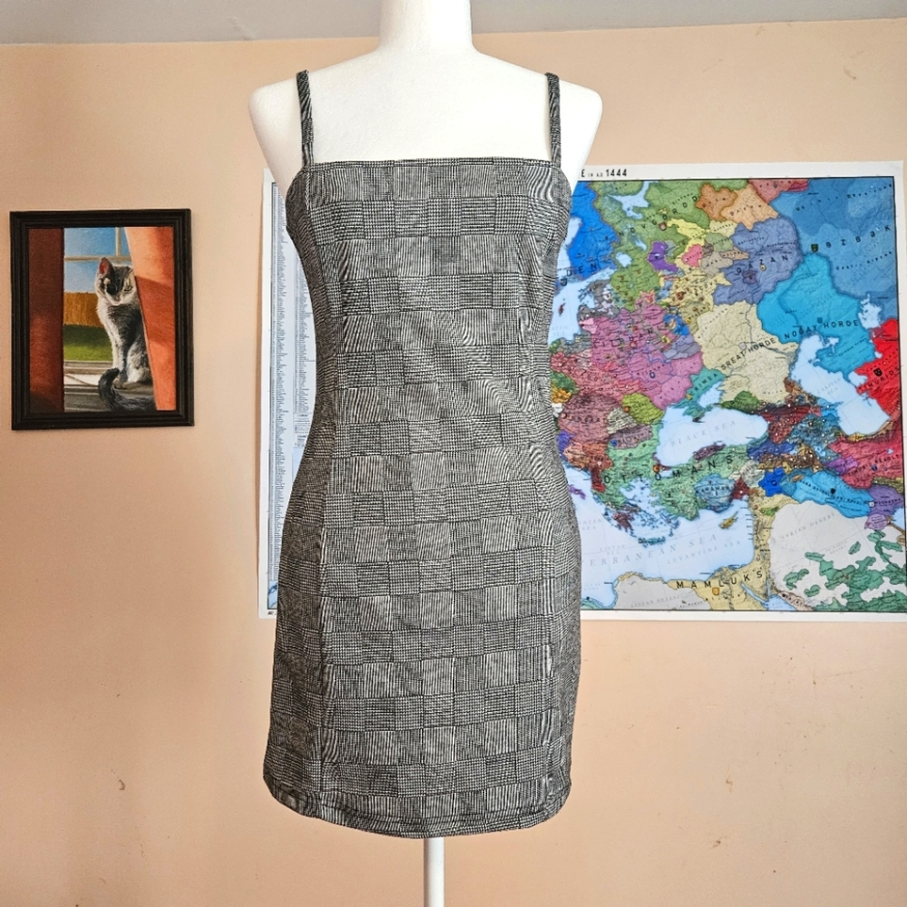 Gray Glen Plaid Cami Mini Dress